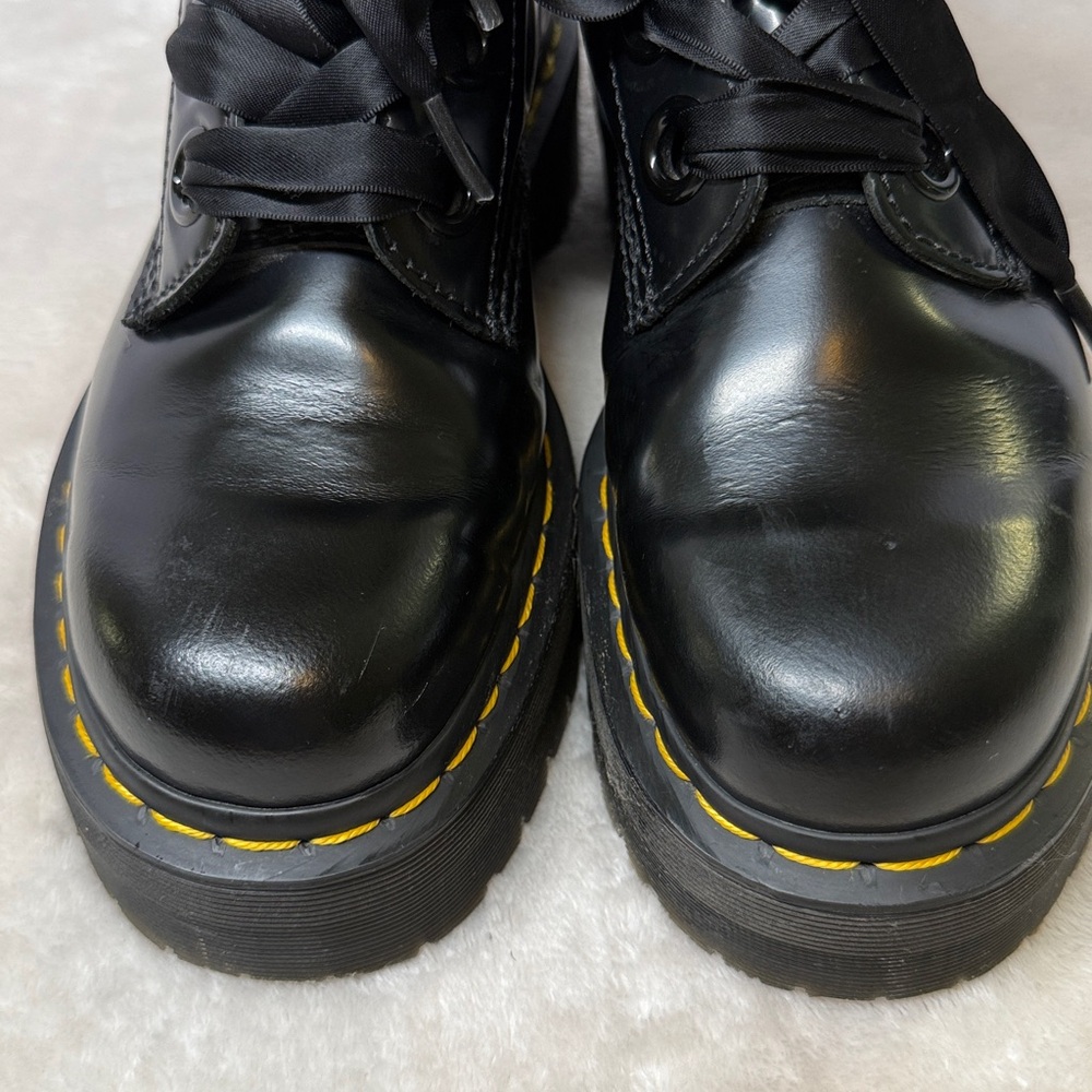 ⭐️Dr. Martens MOLLY Women's Leather Platform Boots BLACK BUTTERO size 8 - Picture 8 of 16